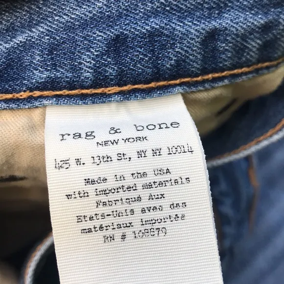 🐲💙 Rag &amp; Bone Boyfriend Style Denim Short