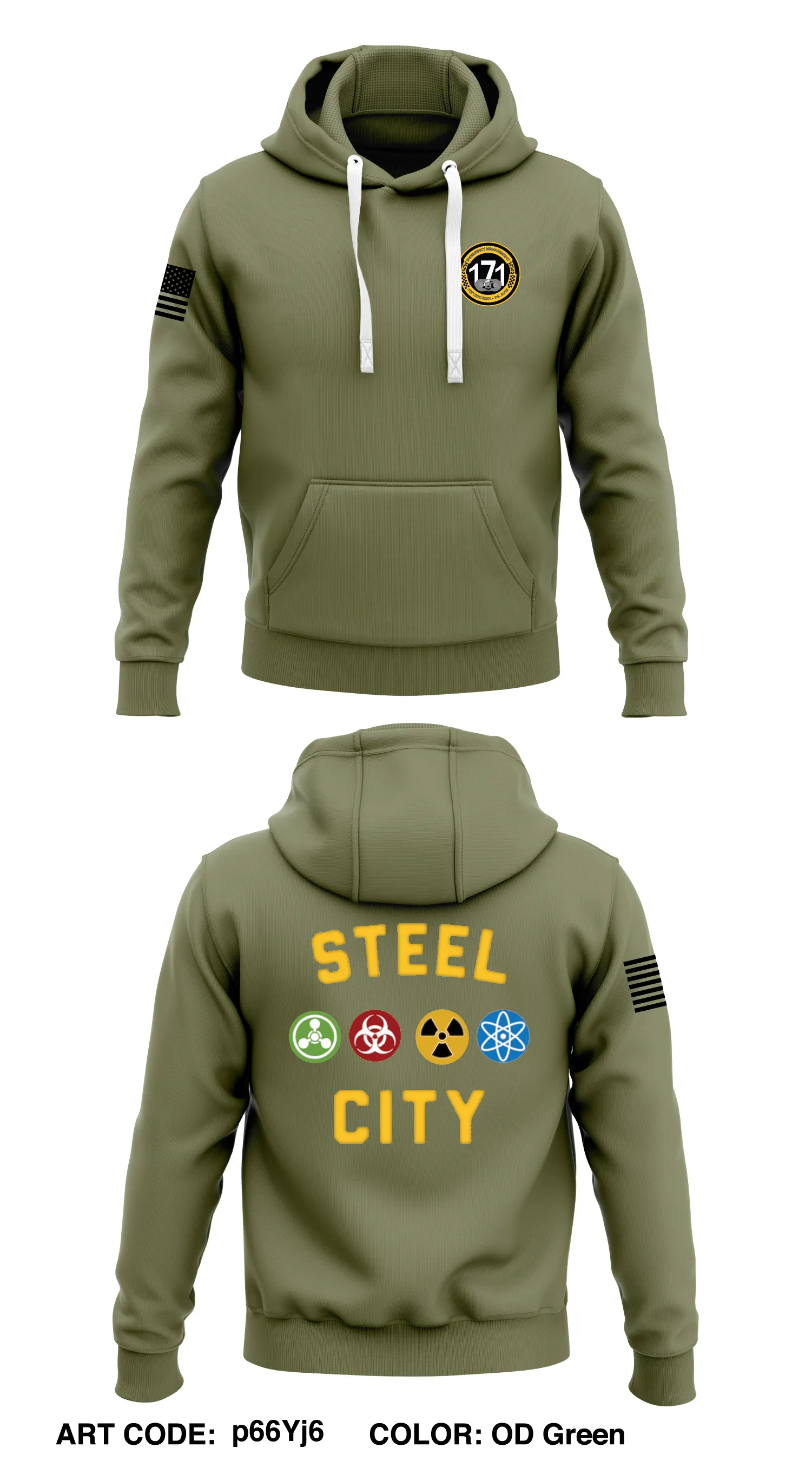 171 CES/CEX Store 1  Core Men's Hooded Performance Sweatshirt - p66Yj6