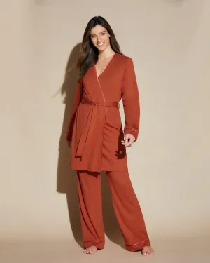 3 Piece Pajama Set With Robe