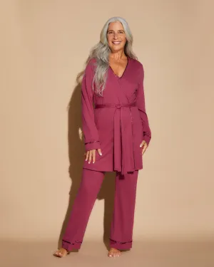 3 Piece Pajama Set With Robe