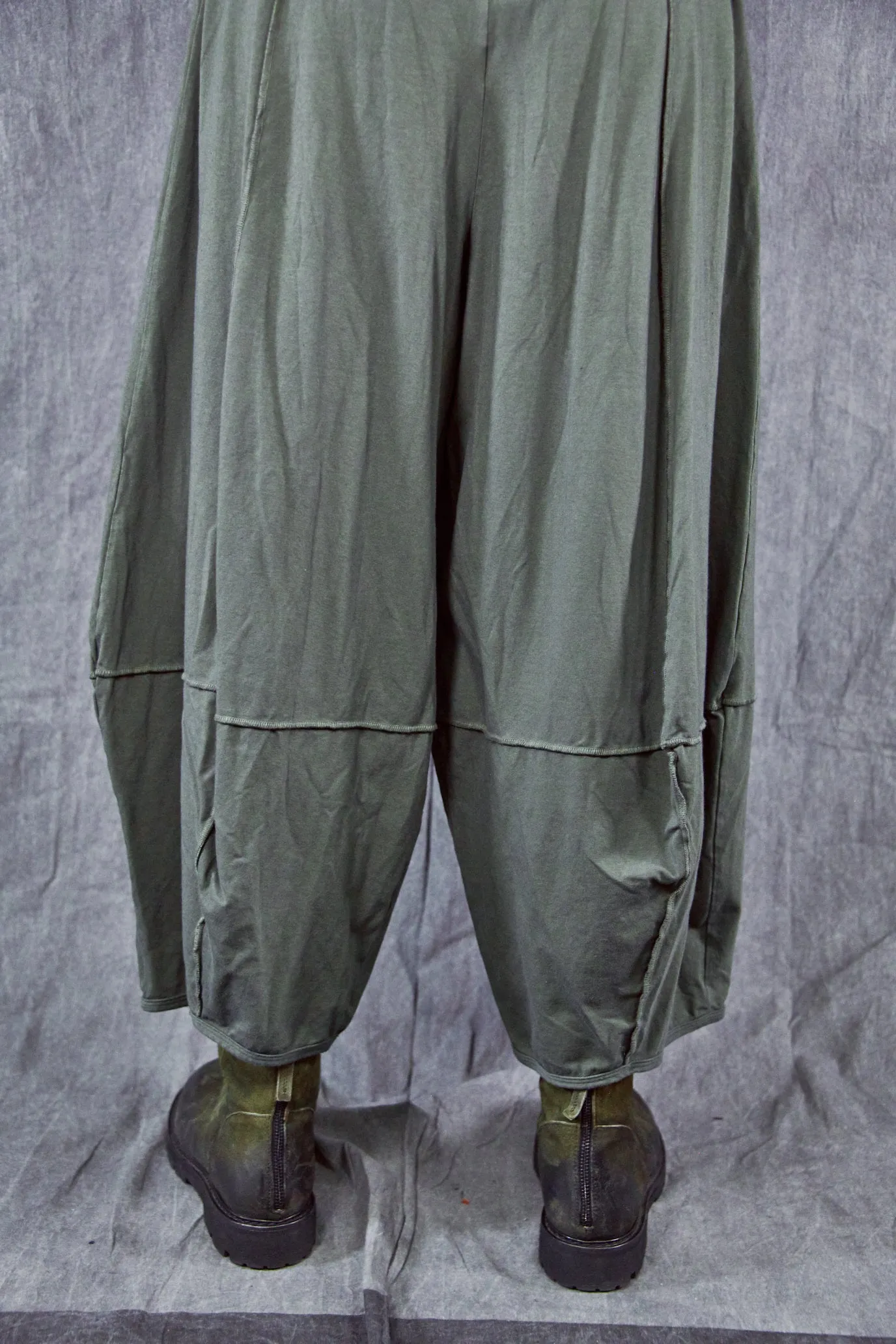 3273 Fold over Four square Pant Army Green-U