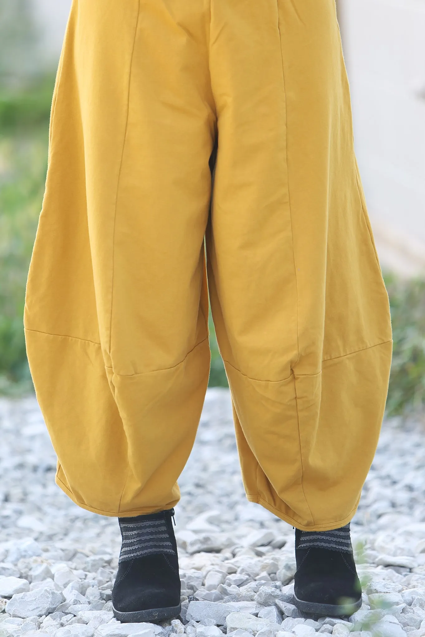 3273- Roll over Waist Four Square-Turmeric-U
