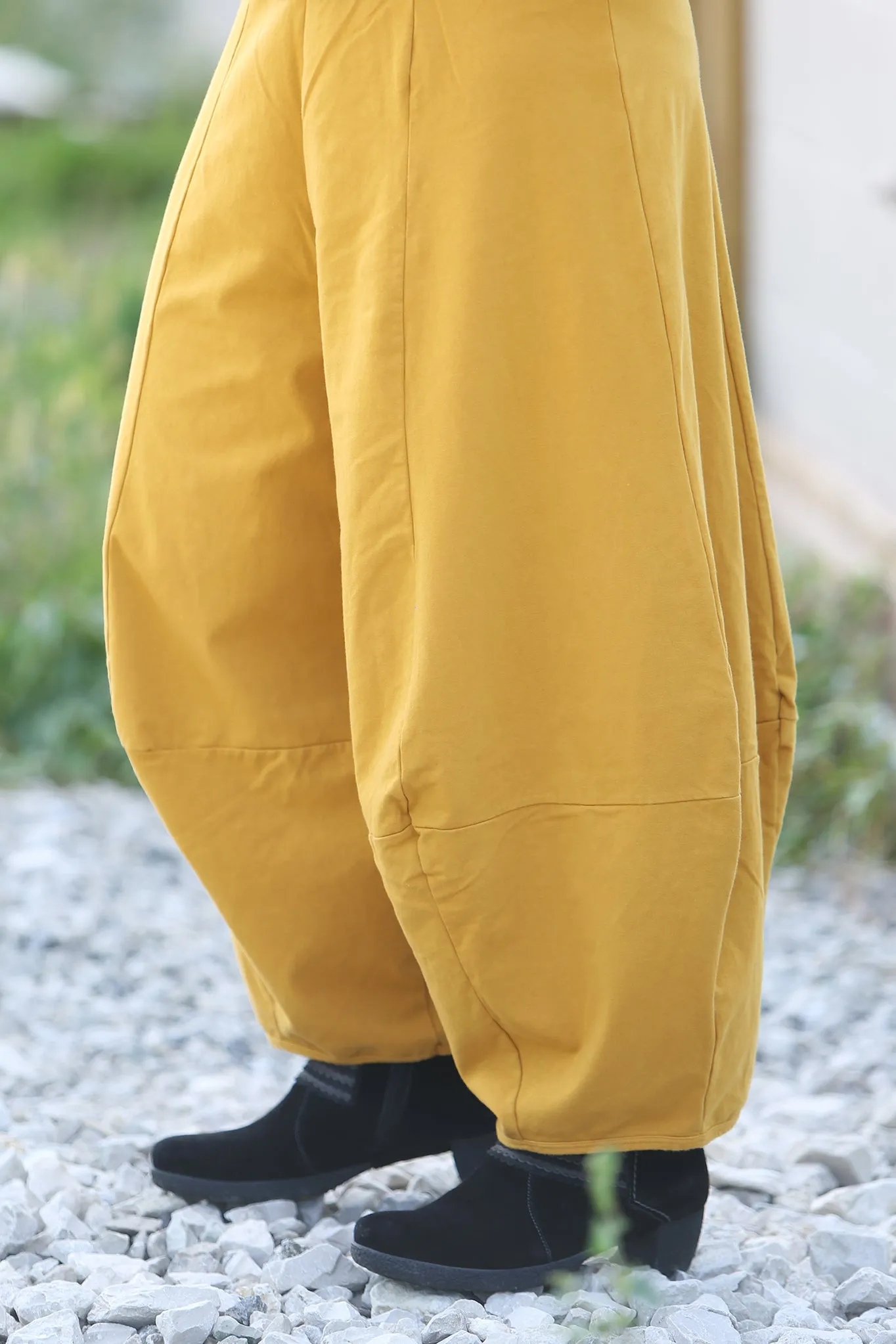 3273- Roll over Waist Four Square-Turmeric-U