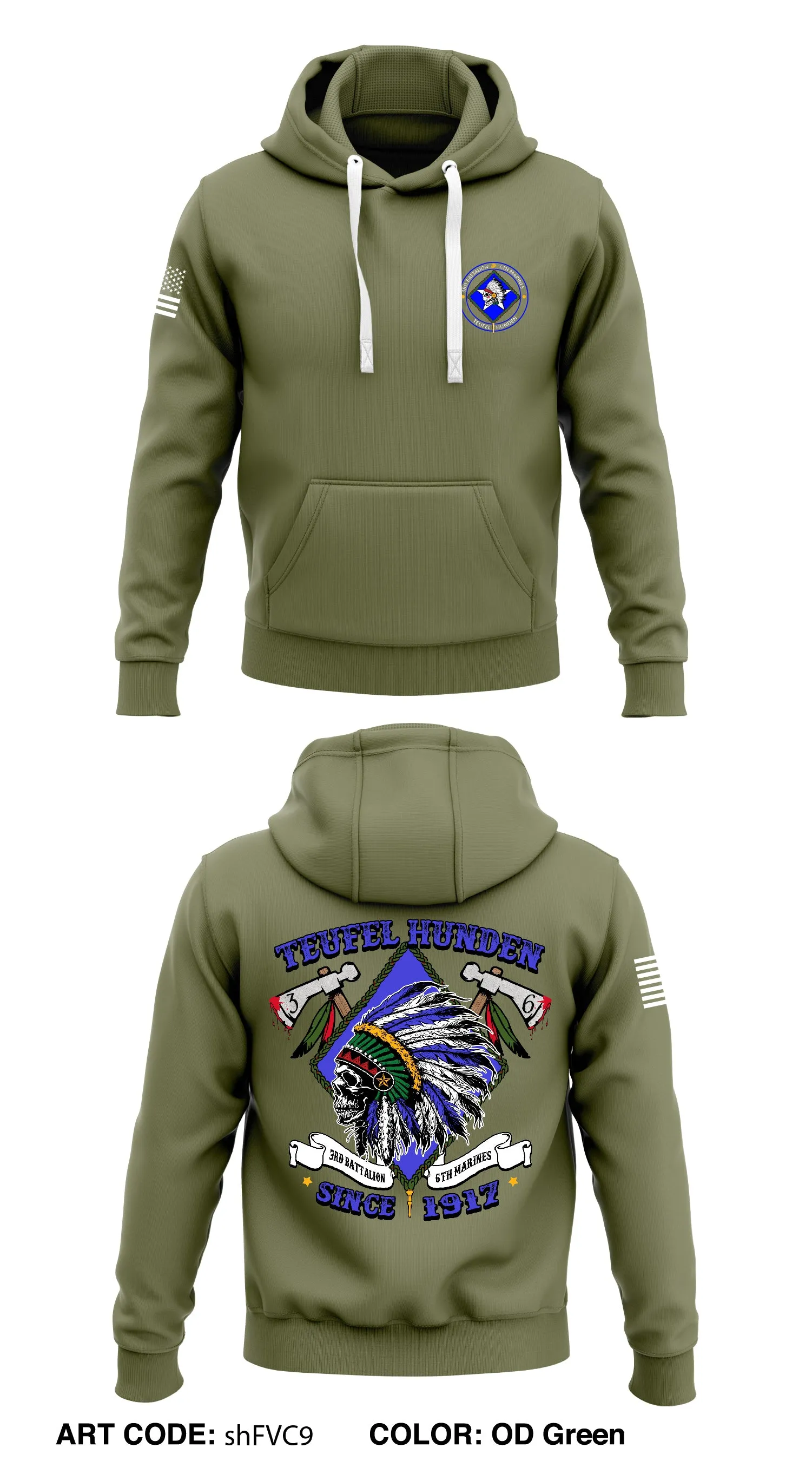 3/6 Marines Store 1 Store 3  Core Men's Hooded Performance Sweatshirt - shFVC9