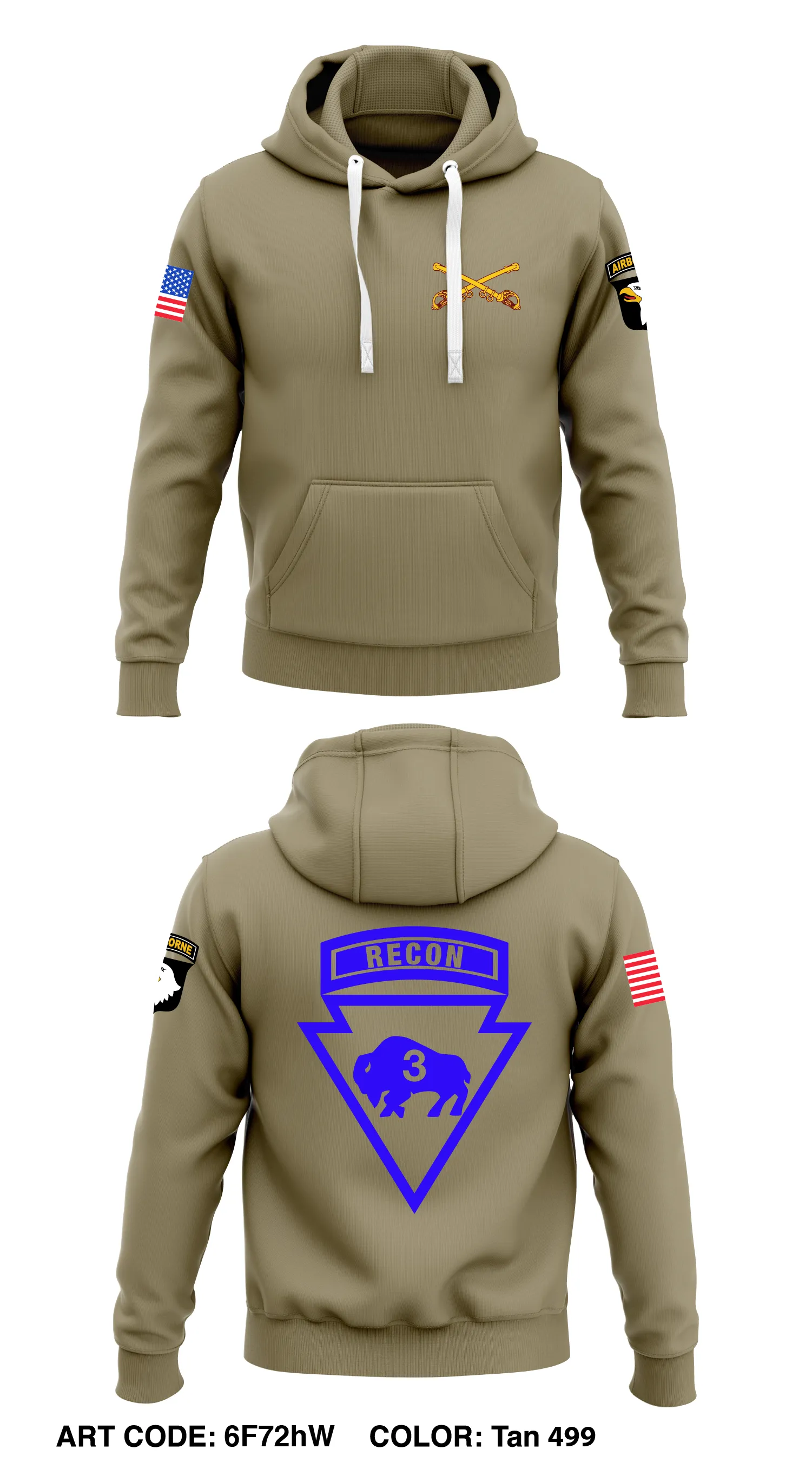 3rd PLT, B-TRP, 1-32 CAV, 11st ABN  Core Men's Hooded Performance Sweatshirt - 6F72hW