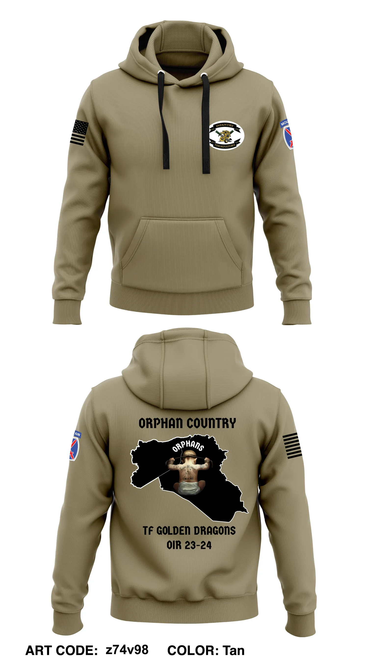 A co 2-14 3rd platoon  Core Men's Hooded Performance Sweatshirt - z74v98