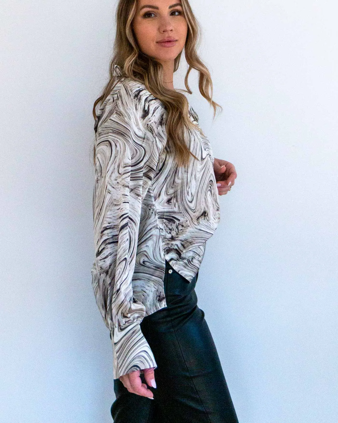 Abstract Swirl Blouse