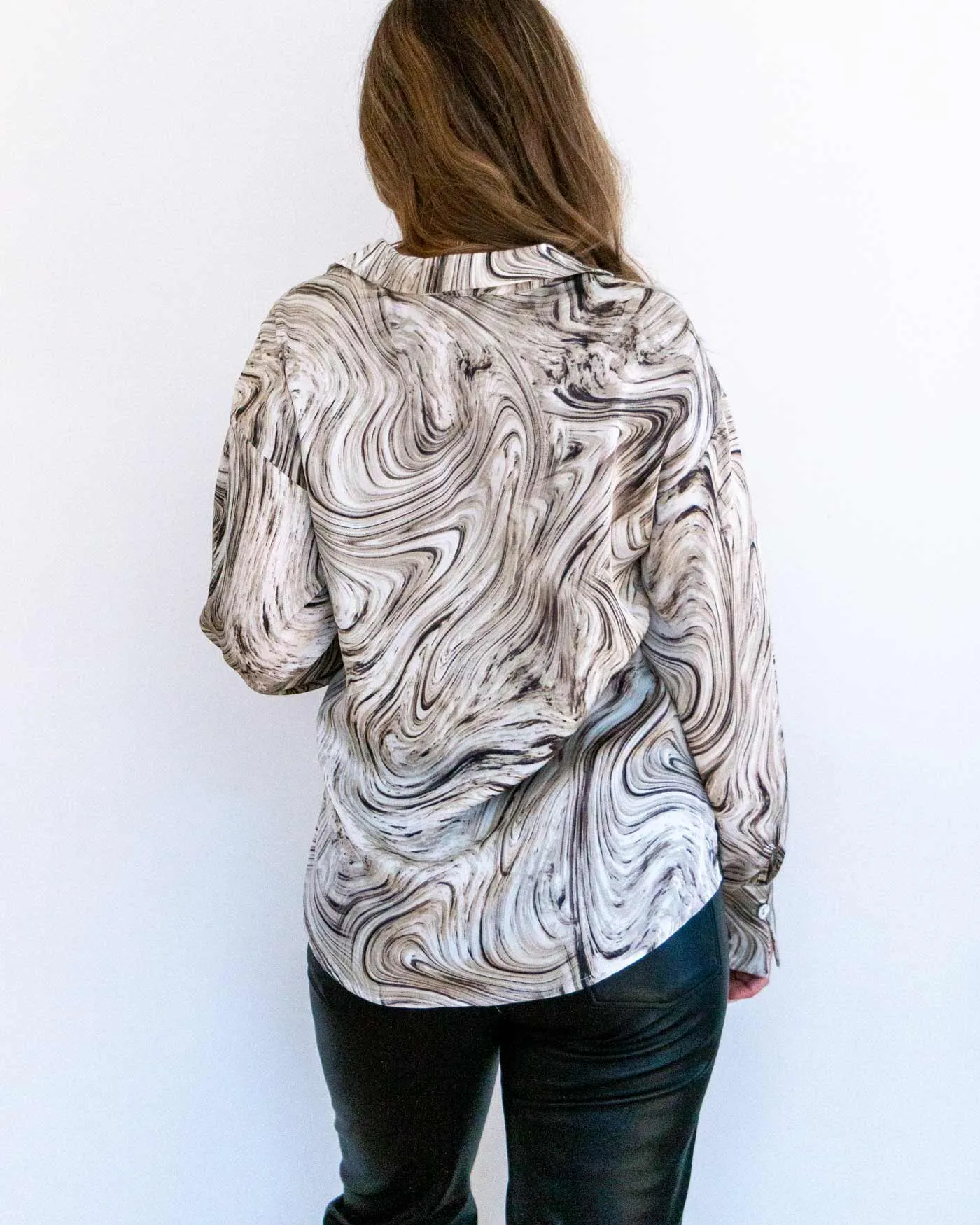 Abstract Swirl Blouse