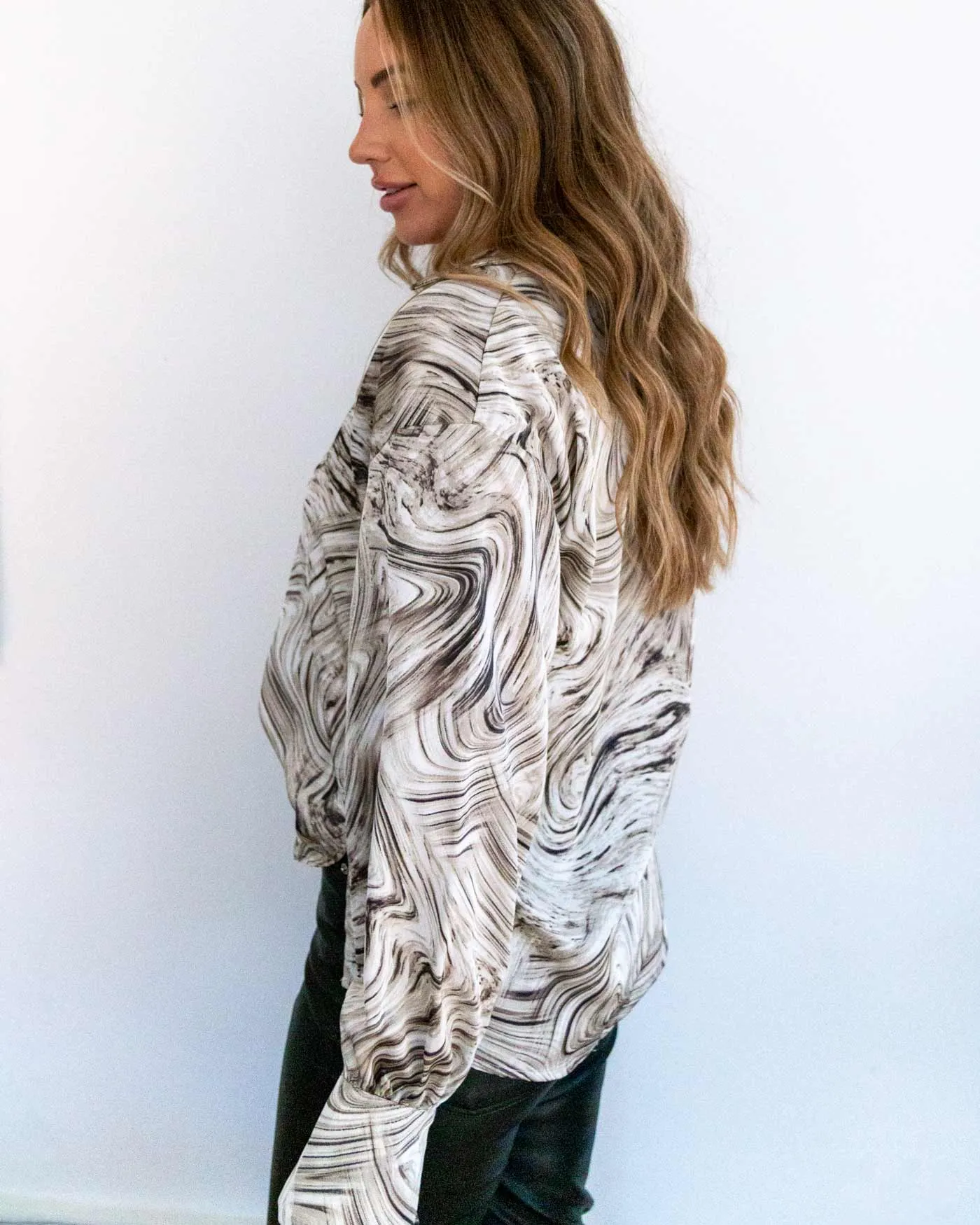 Abstract Swirl Blouse