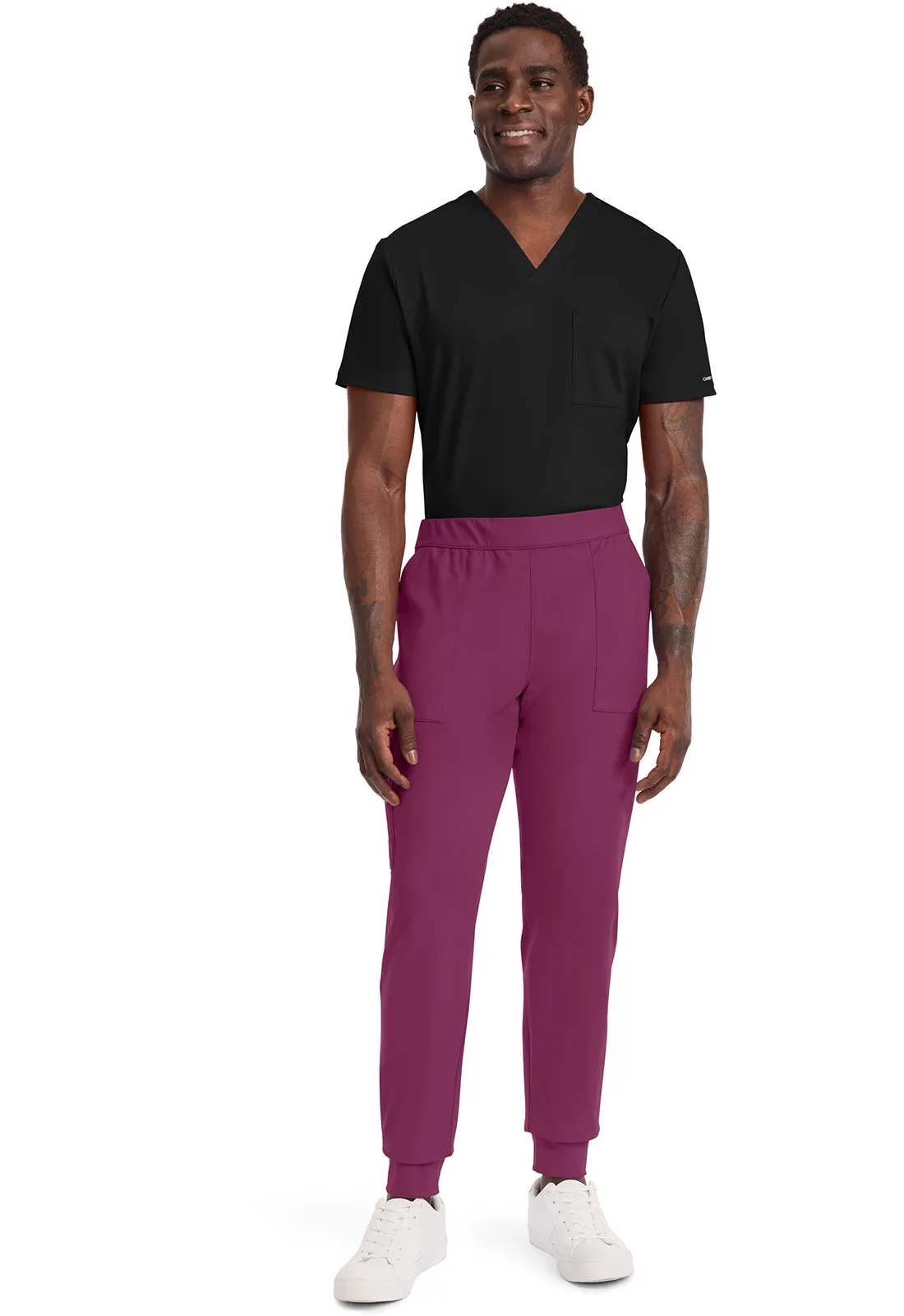 Achieve CK034 Men's Pull-on Jogger Pants Wine