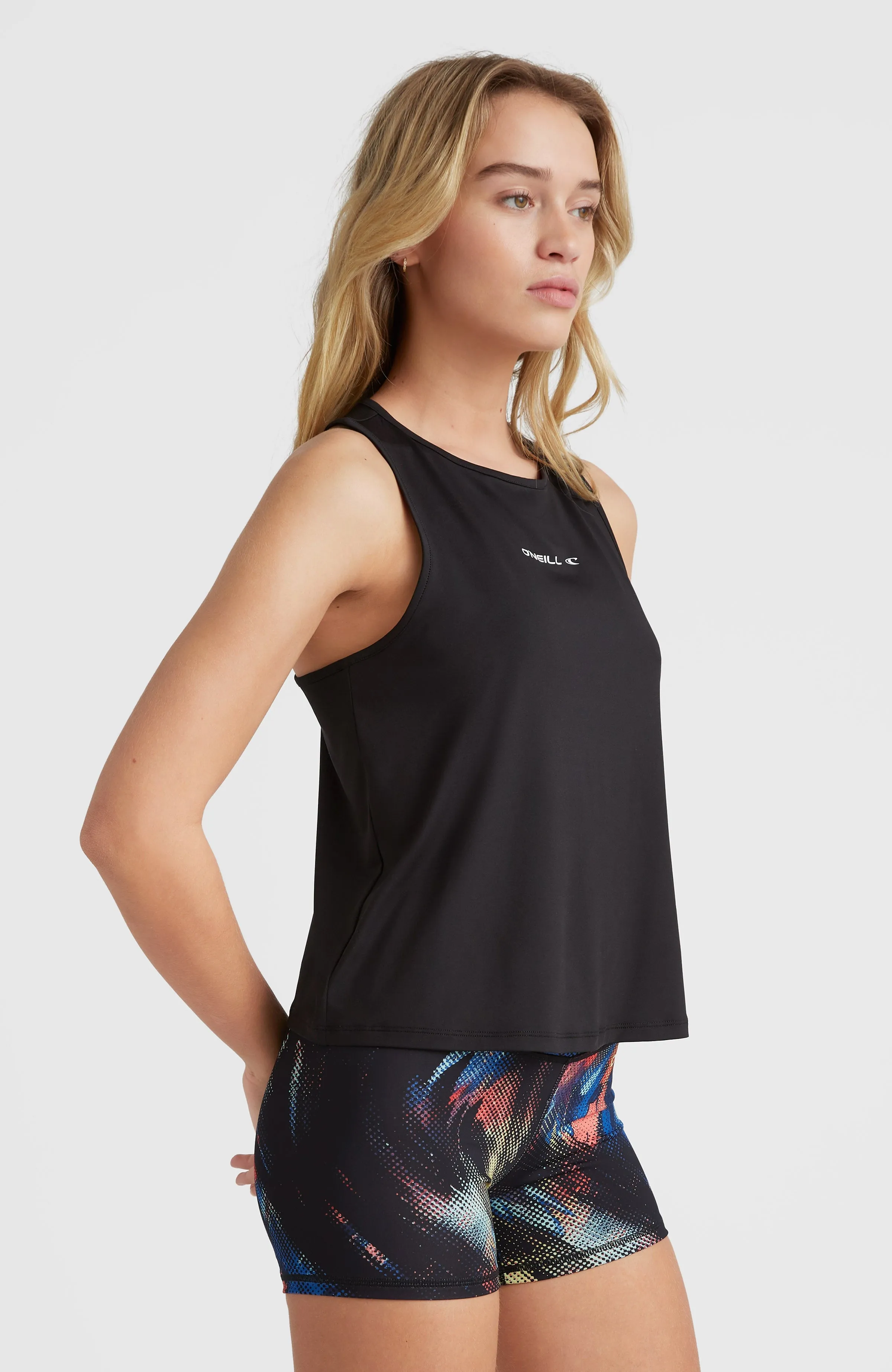 Active High Waist Shorts | Black Future Fade