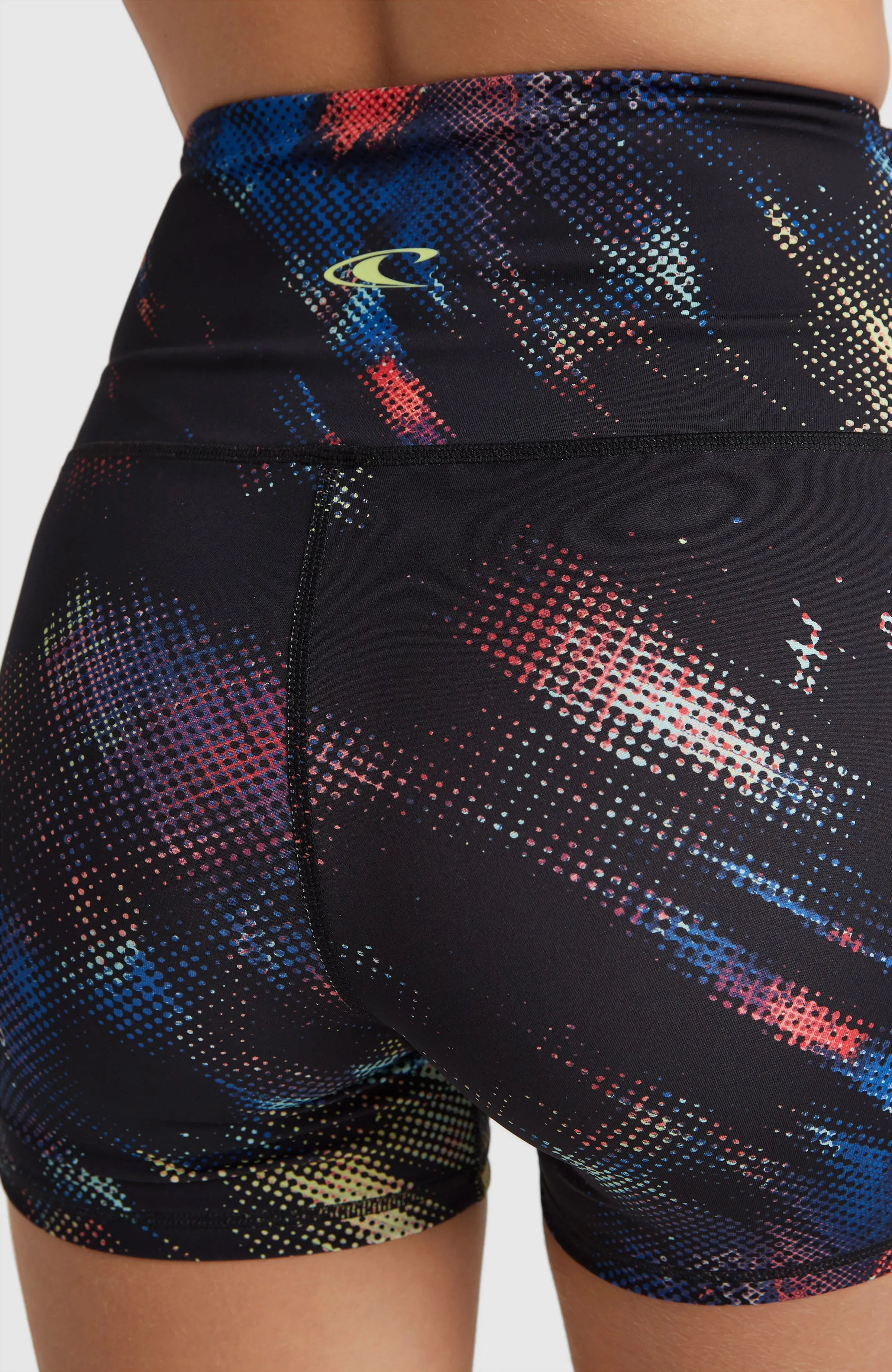 Active High Waist Shorts | Black Future Fade