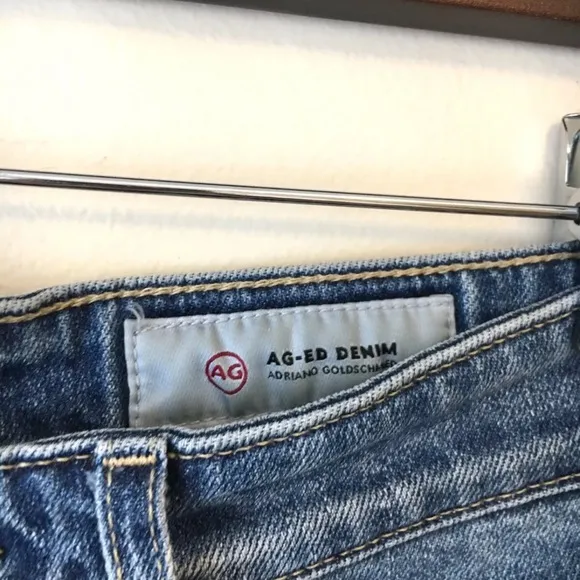 AG-ED Adriano Goldschmied The Hailey Ex-Boyfriend Roll-Up Cutoff Shorts, 31
