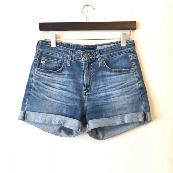 AG-ED Adriano Goldschmied The Hailey Ex-Boyfriend Roll-Up Cutoff Shorts, 31