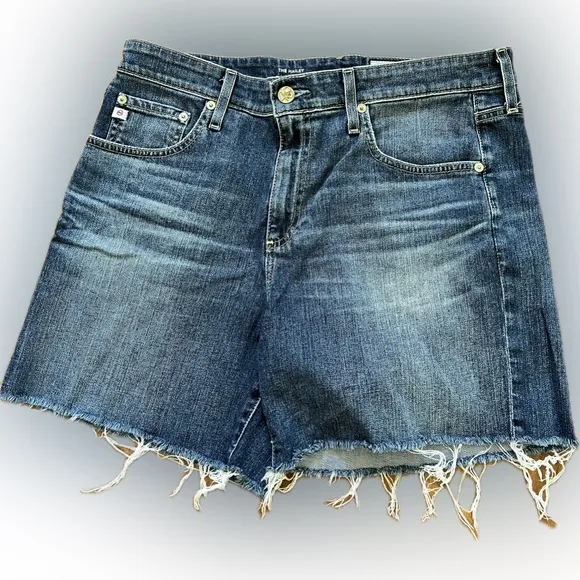 AG-ED Adriano Goldschmied The Hailey Ex-Boyfriend Roll-Up Cutoff Shorts, 31