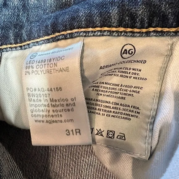 AG-ED Adriano Goldschmied The Hailey Ex-Boyfriend Roll-Up Cutoff Shorts, 31