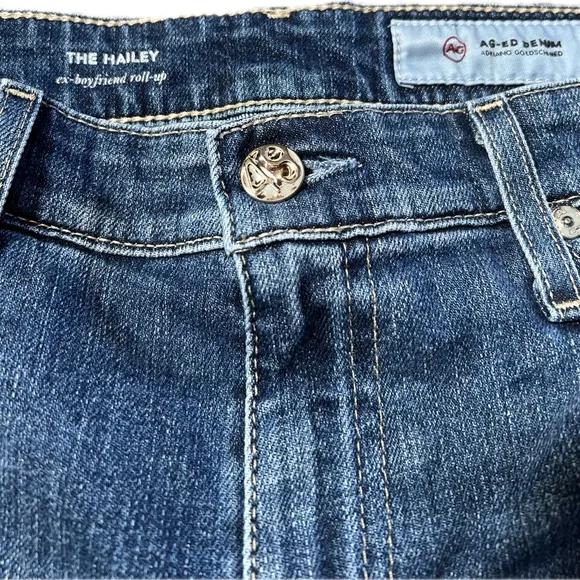 AG-ED Adriano Goldschmied The Hailey Ex-Boyfriend Roll-Up Cutoff Shorts, 31