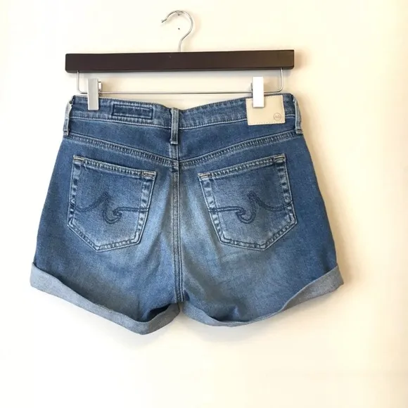 AG-ED Adriano Goldschmied The Hailey Ex-Boyfriend Roll-Up Cutoff Shorts, 31