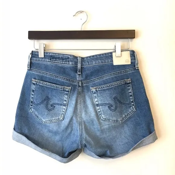 AG-ED Adriano Goldschmied The Hailey Ex-Boyfriend Roll-Up Cutoff Shorts, 31