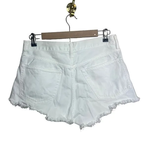 AGOLDE Parker White Cut Off Button Fly Shorts Sz. 29