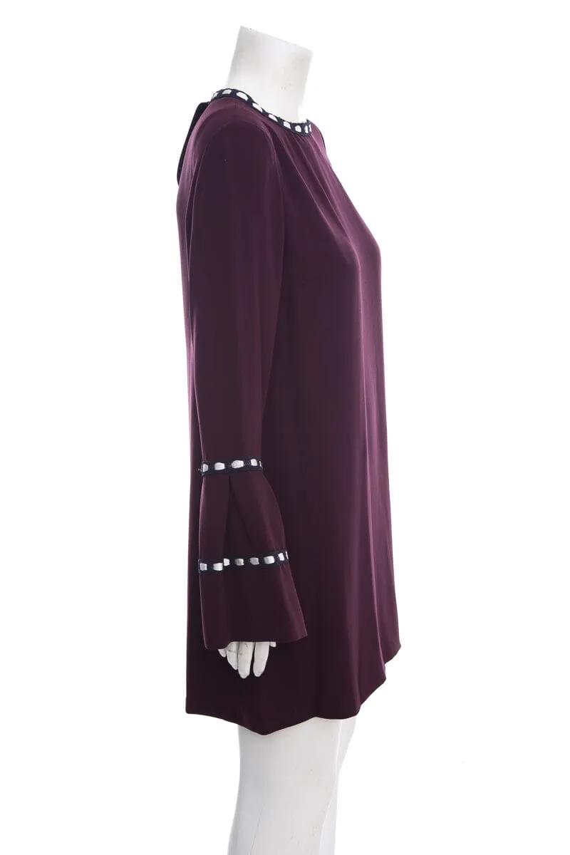 Alexis Dark Purple Long Sleeve Dress SZ L NWT