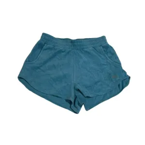 ALO Yoga Terry High Waist Beachside Shorts in Blue Splash