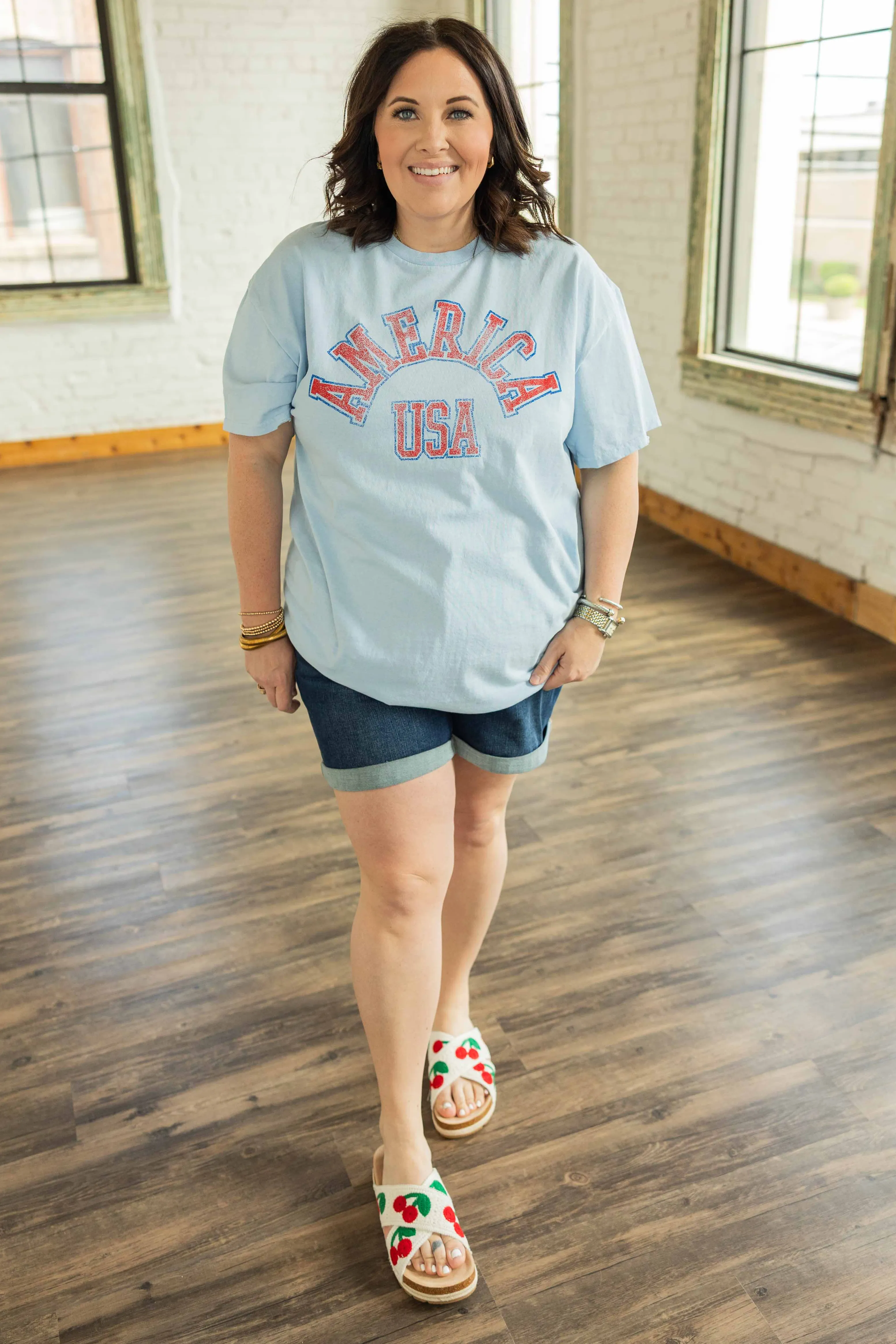 AMALIA PLUS JUDY BLUE DENIM SHORTS
