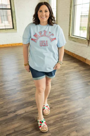 AMALIA PLUS JUDY BLUE DENIM SHORTS