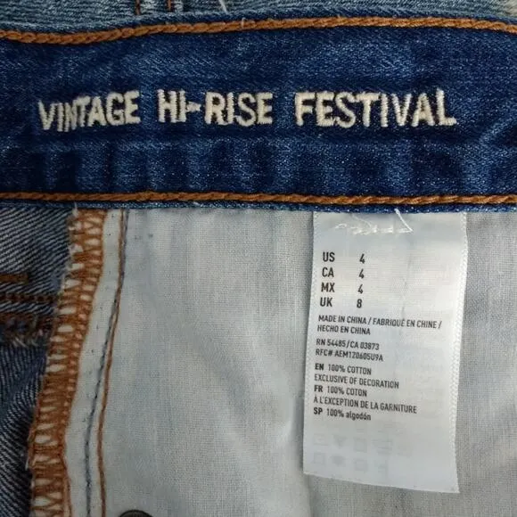 American Eagle Vintage High Rise Festival Shorts