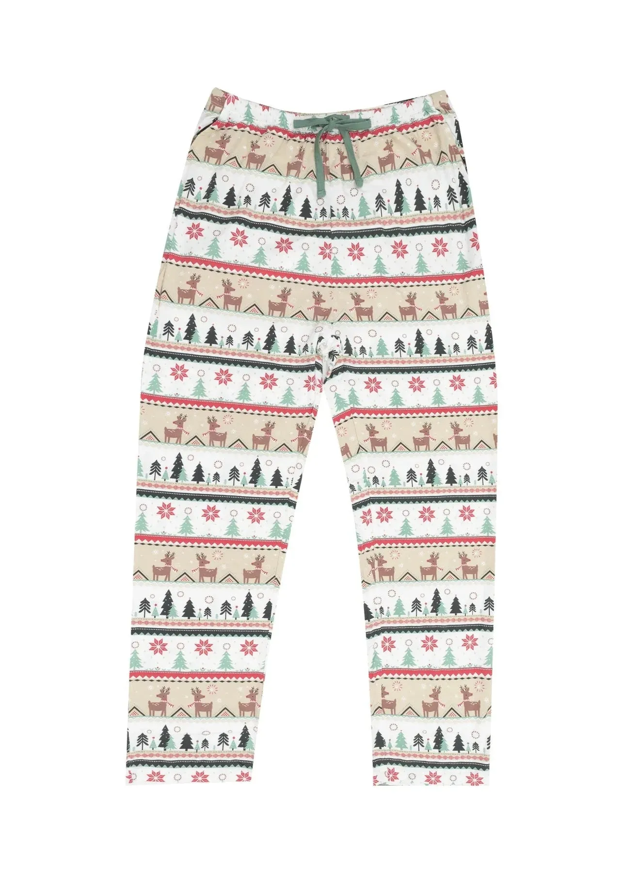 Angel Dear Adult Reindeer Fair Isle LS Loungewear Set