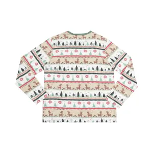Angel Dear Adult Reindeer Fair Isle LS Loungewear Set