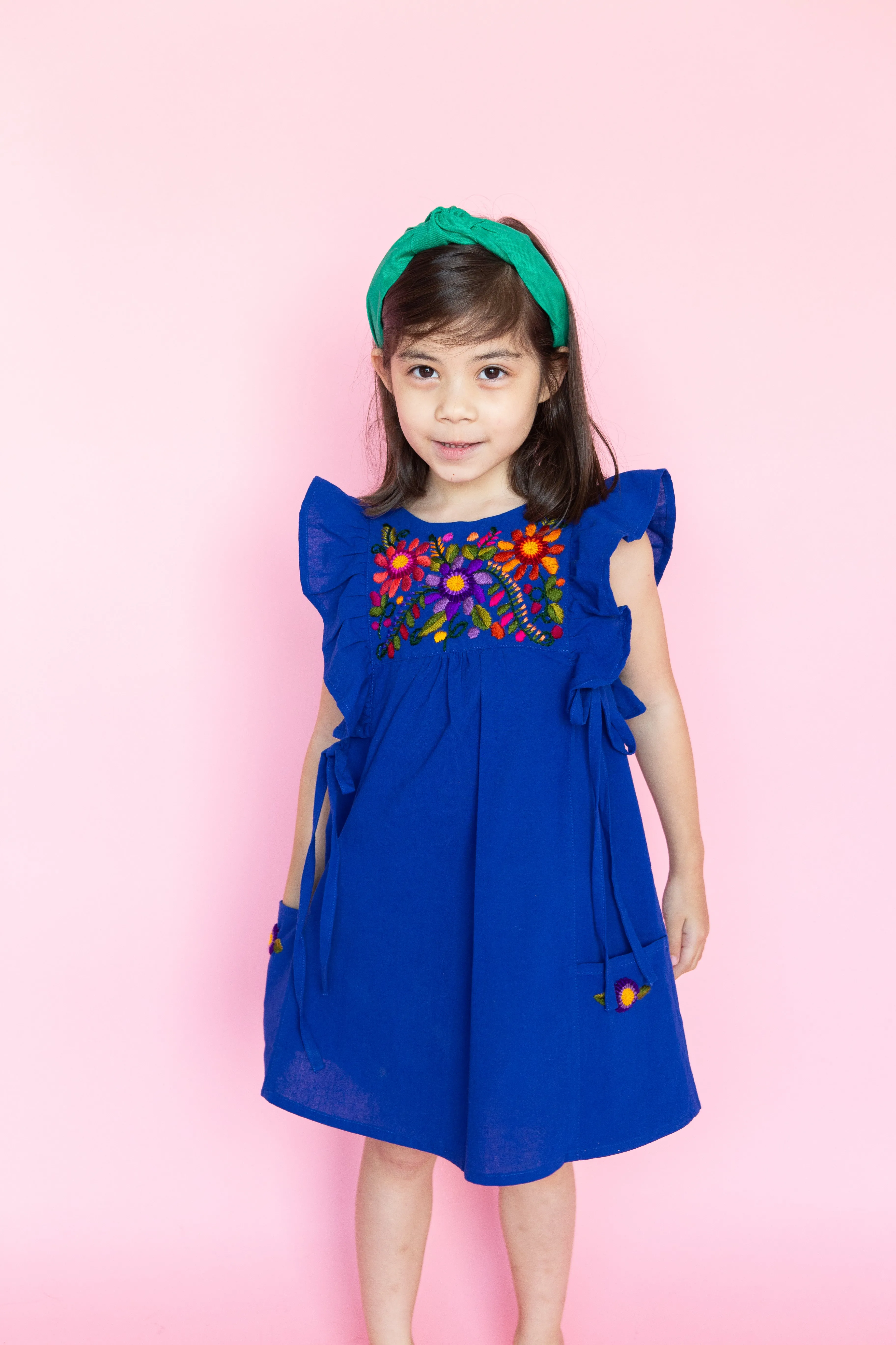 Arcoiris Dress in Cobalt Blue