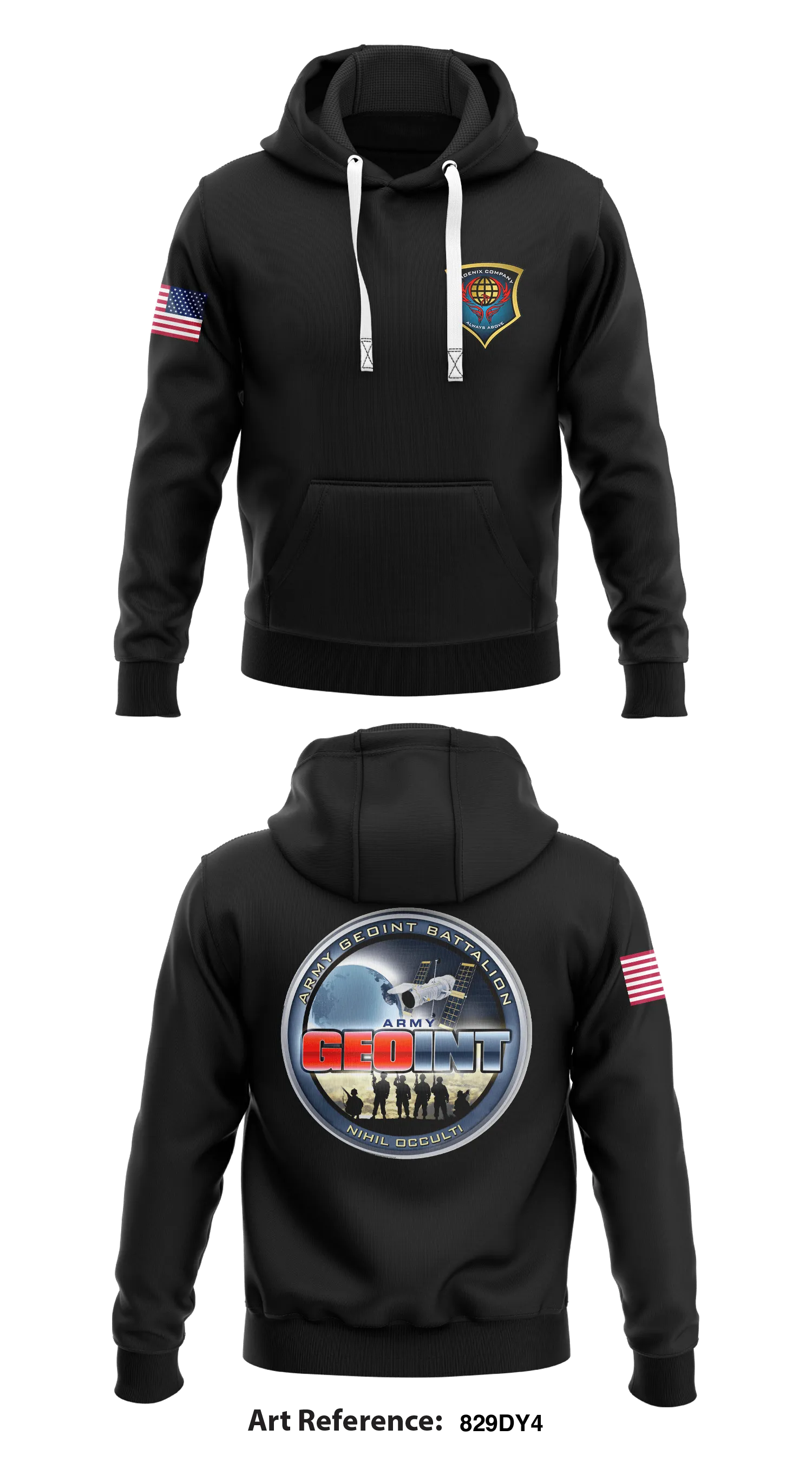 Army GEOINT Battalion Store 1  Core Men's Hooded Performance Sweatshirt - 829dy4