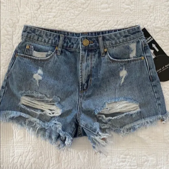 Articles of Society Ripped High Rise Jean Shorts