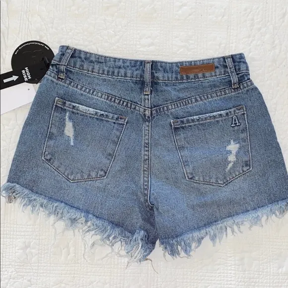 Articles of Society Ripped High Rise Jean Shorts