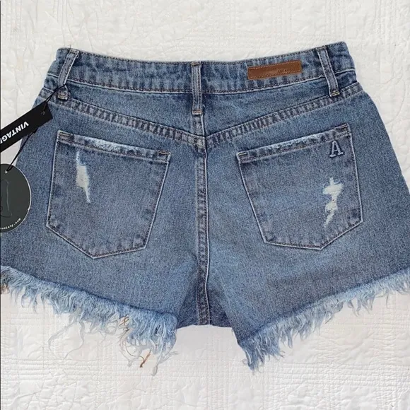 Articles of Society Ripped High Rise Jean Shorts
