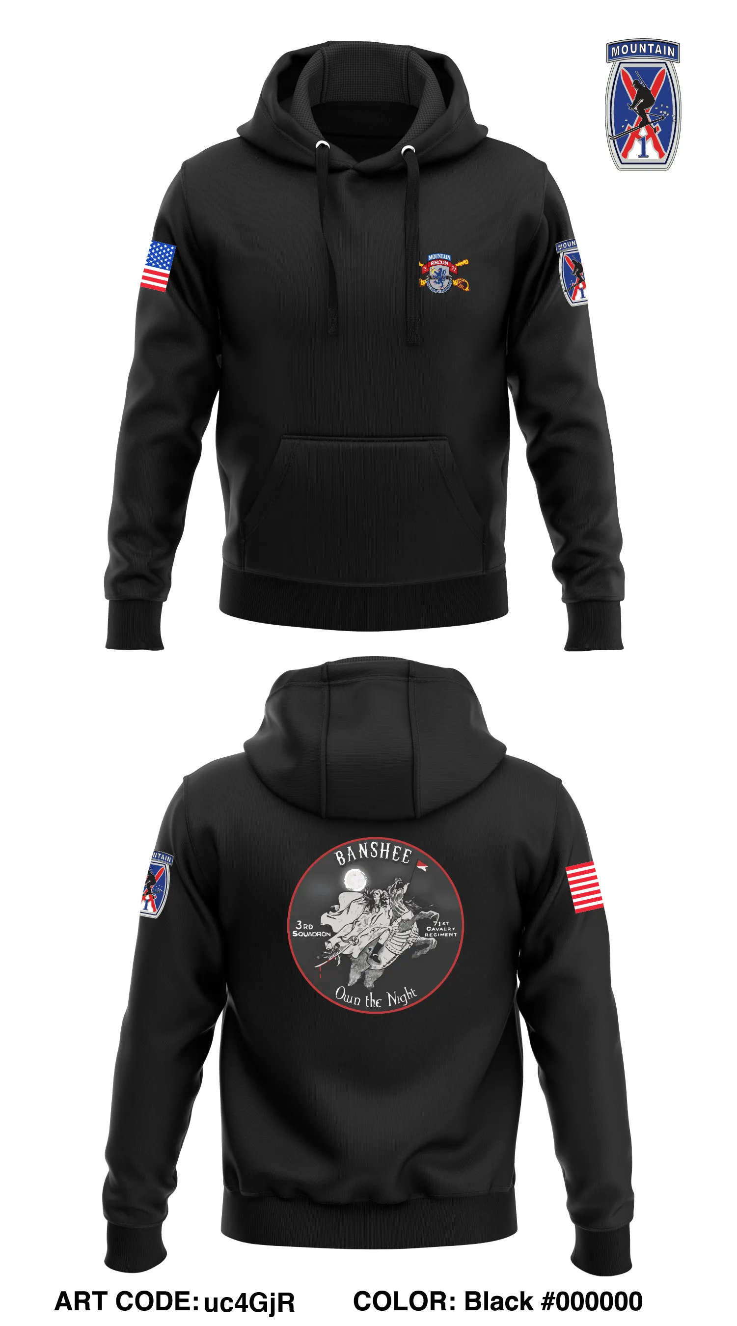 B TRP, 3-71 CAV, 1BCT Store 1  Core Men's Hooded Performance Sweatshirt - uc4GjR