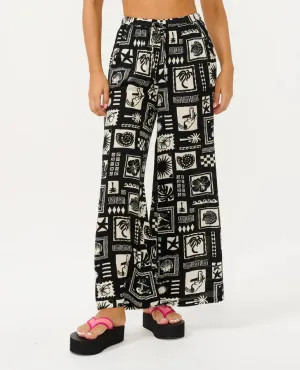 Beach Party Wide Leg Pant - Black