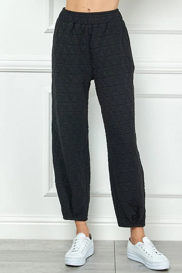 Bella Quilted set In Black