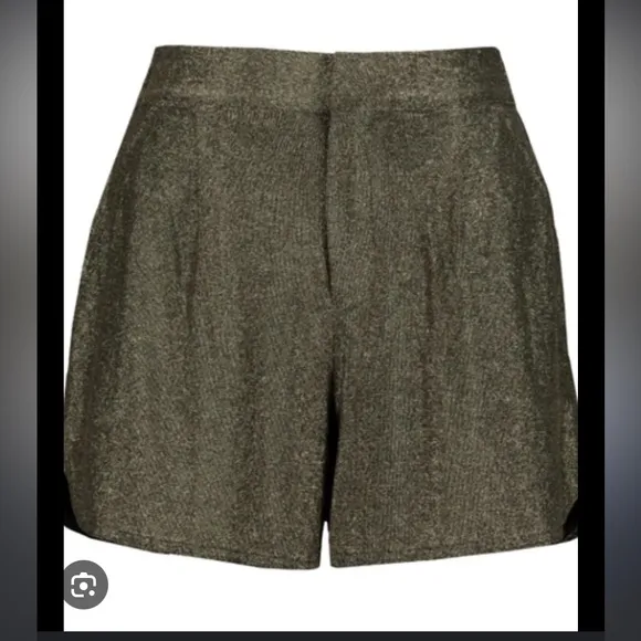 bishoop   young show stoppoer metalic shorts gold
