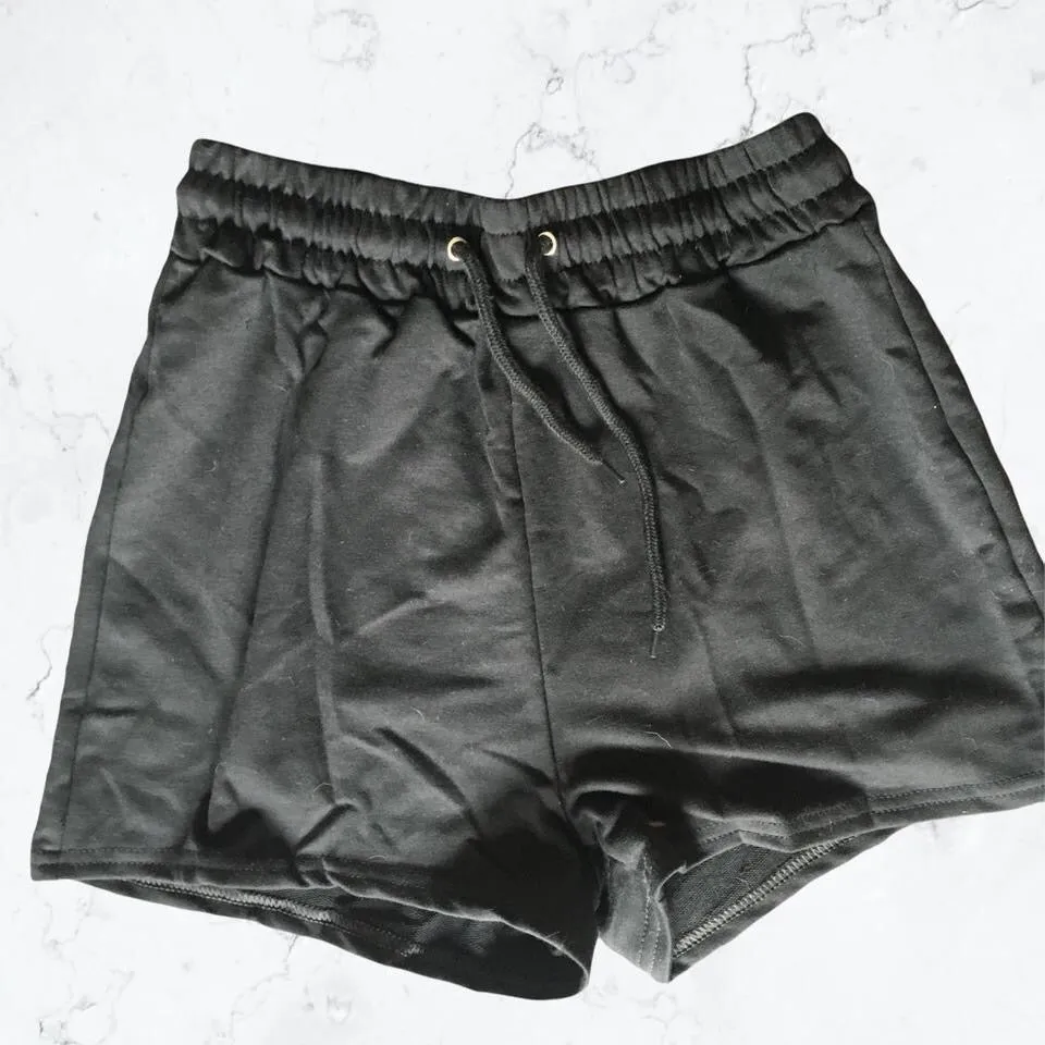 Black 2 Piece Casual Loungewear Active Set