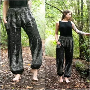 Black Peacock Pants