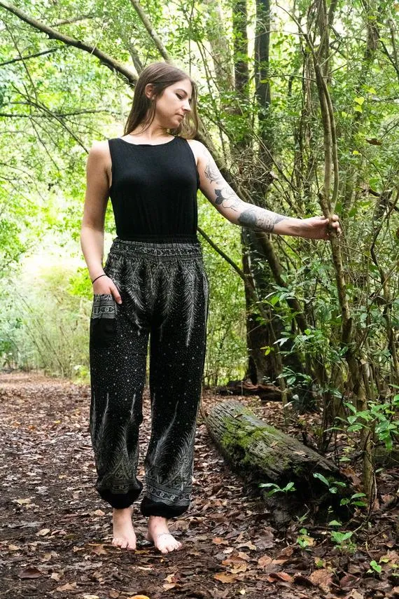 Black Peacock Pants