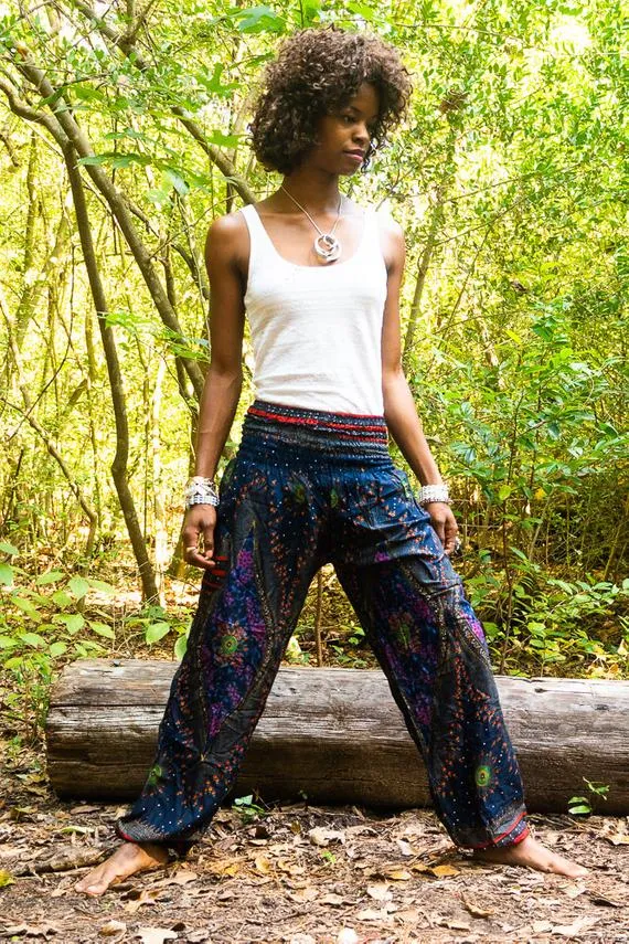 Blue Peacock Pants