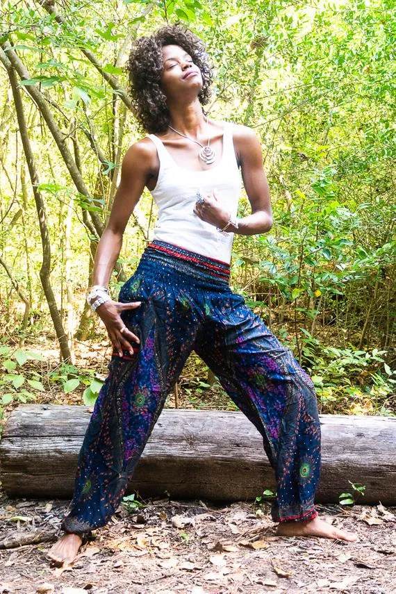 Blue Peacock Pants