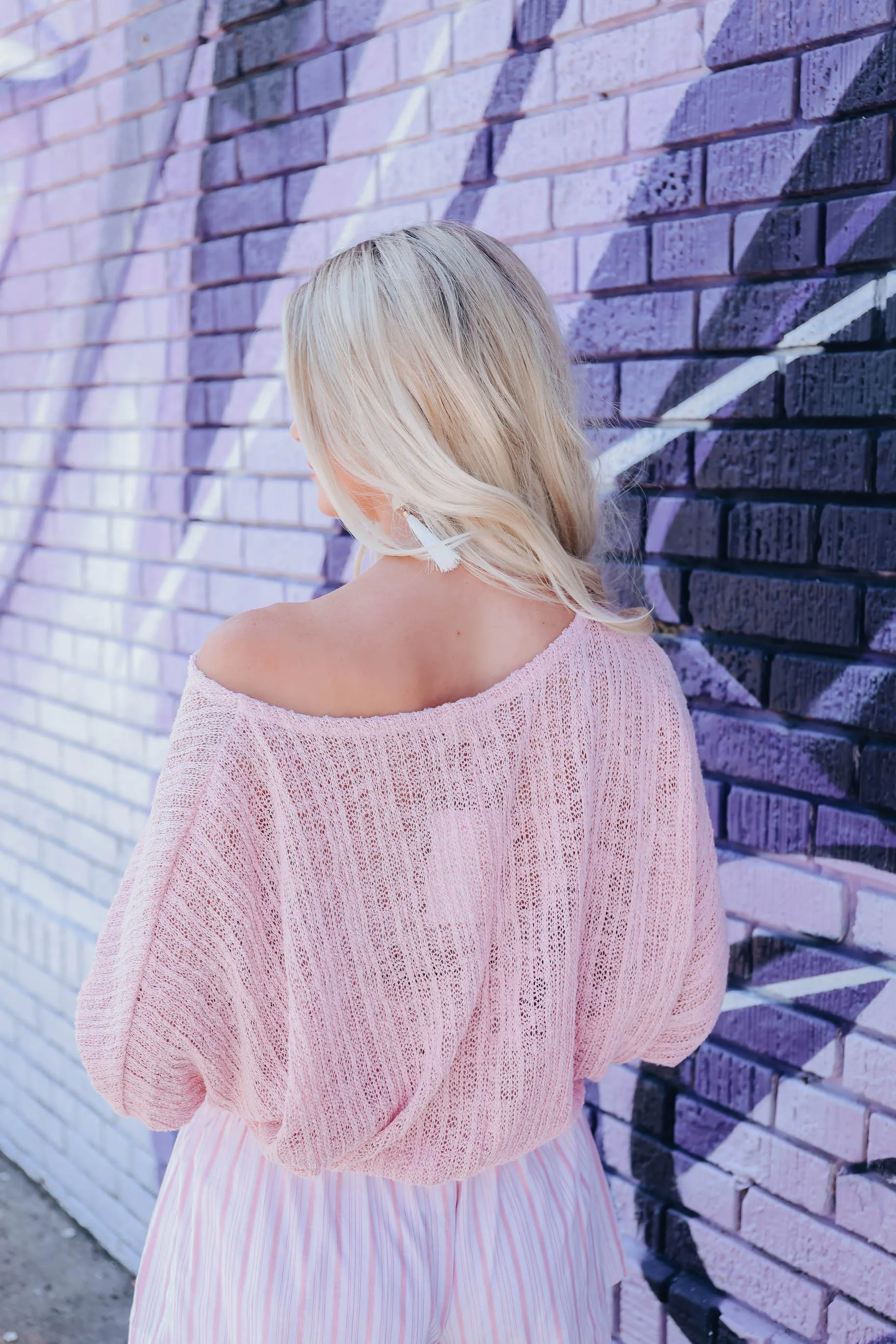 Blush Crush Knit Dolman Top