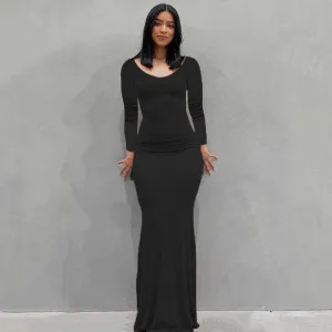 Bodycon Solid Color Long Dress