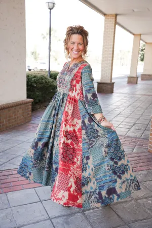 Boho Embroidered Dress
