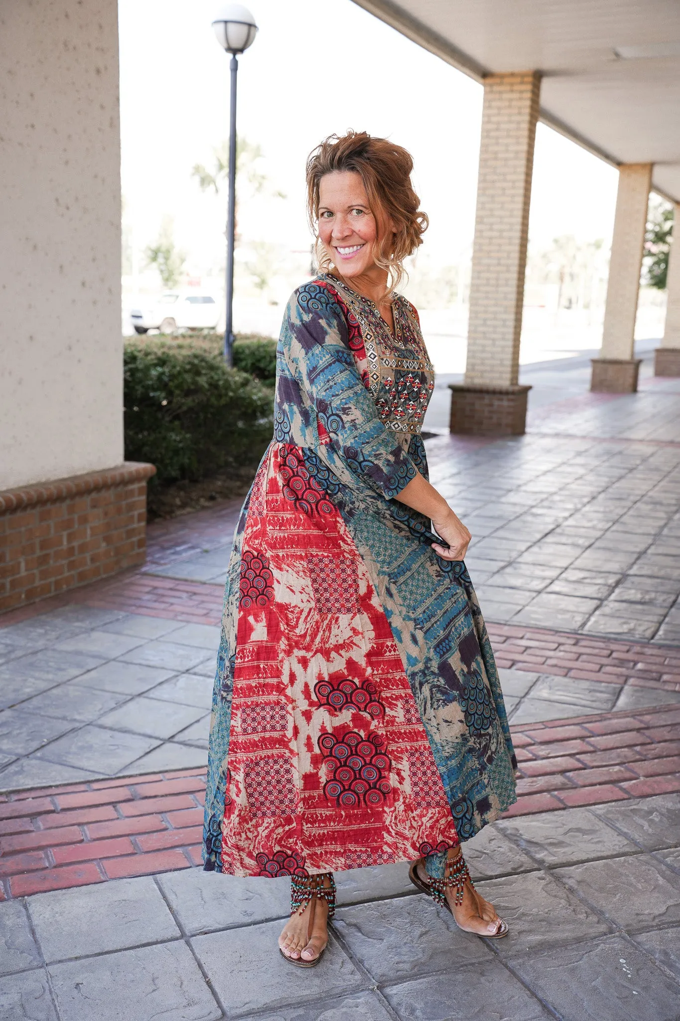 Boho Embroidered Dress