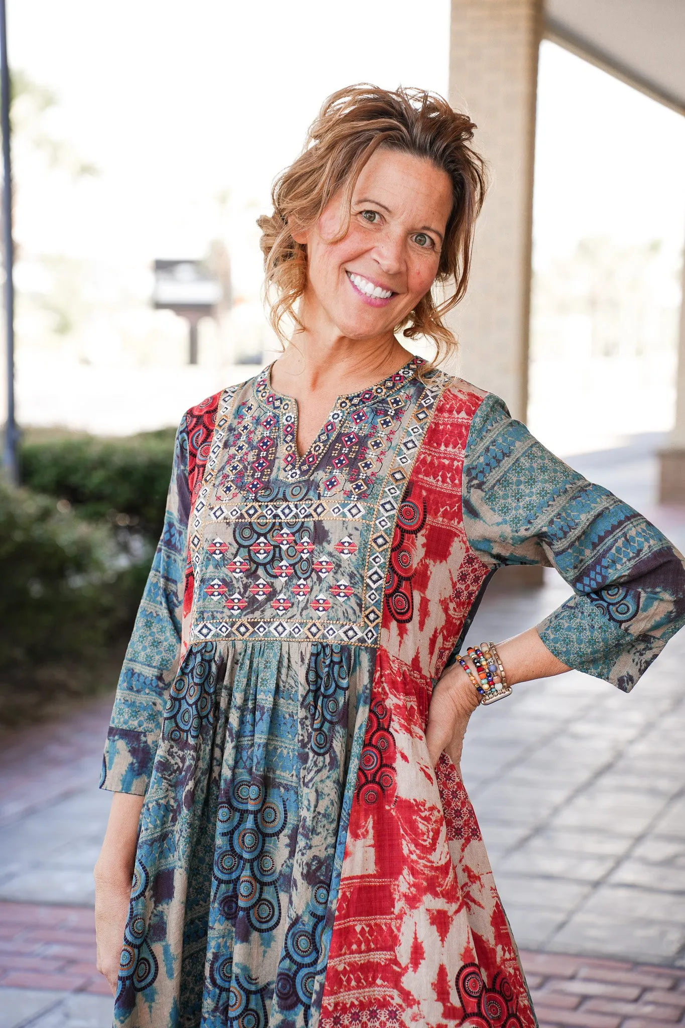 Boho Embroidered Dress